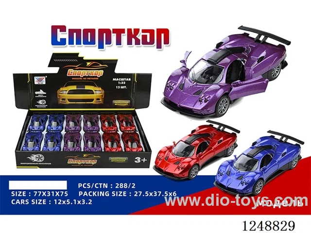 1:32 pull back alloy car (Russian) 12PCS