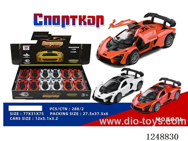 1:32 pull back alloy car (Russian) 12PCS