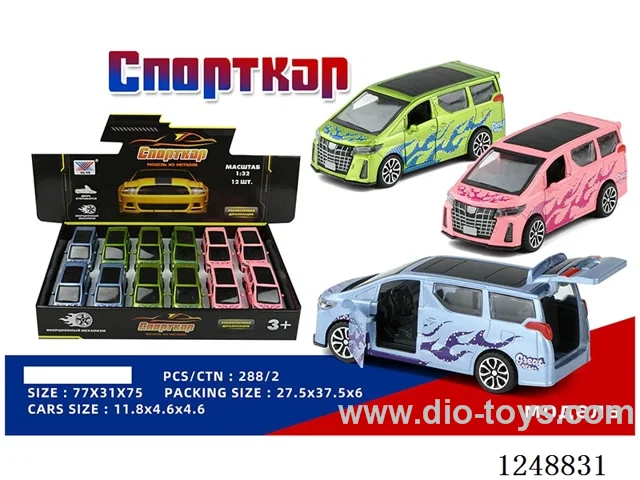 1:32 pull back alloy car (Russian) 12PCS