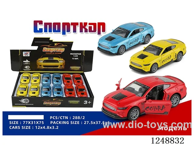 1:32 pull back alloy car (Russian) 12PCS