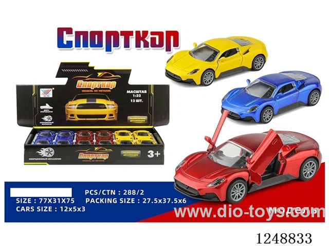1:32 pull back alloy car (Russian) 12PCS