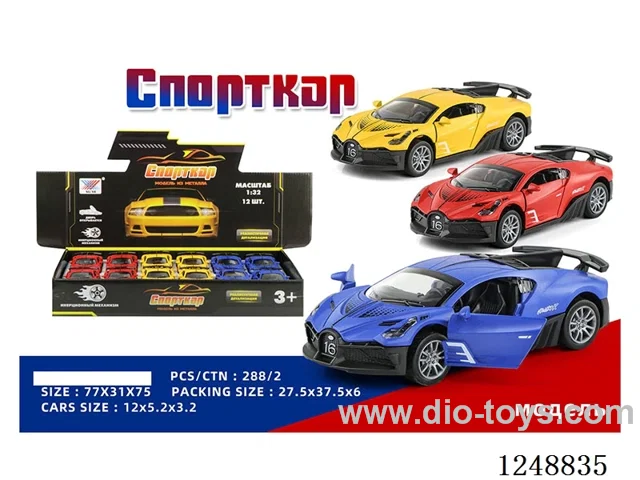 1:32 pull back alloy car (Russian) 12PCS