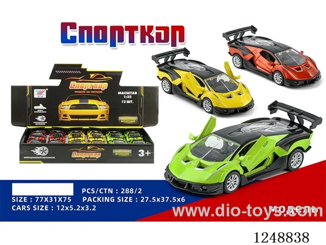 1:32 pull back alloy car (Russian) 12PCS