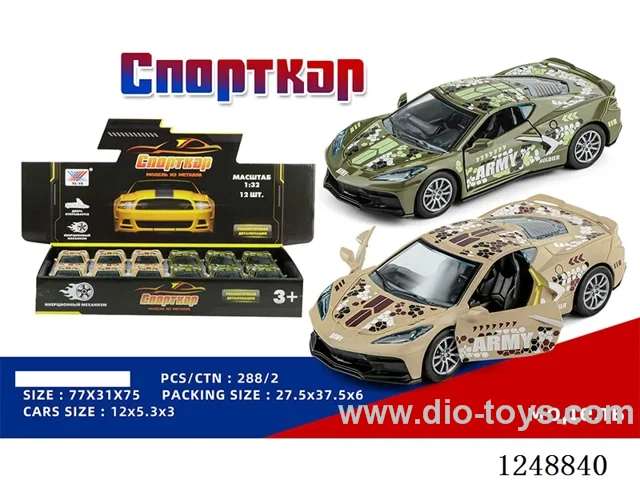 1:32 pull back alloy car (Russian) 12PCS