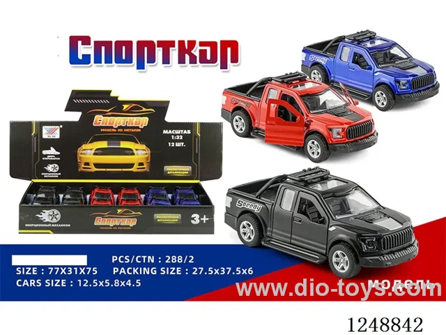 1:32 pull back alloy car (Russian) 12PCS