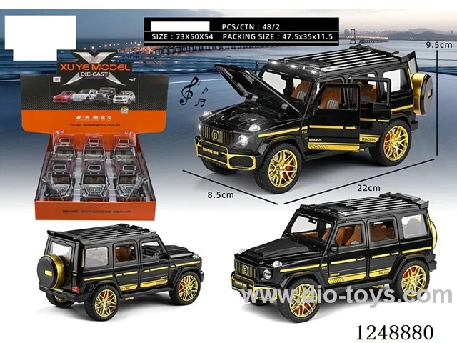 1:24 pull back alloy car W L/M 6PCS