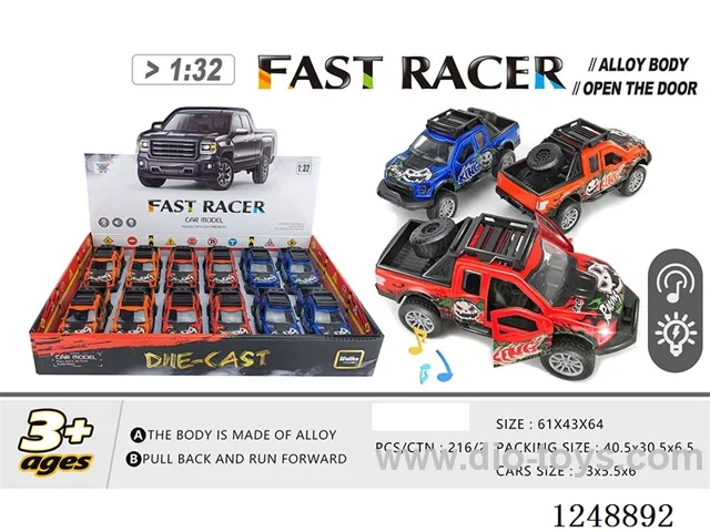 1:32 pull back alloy car W L/M 12PCS