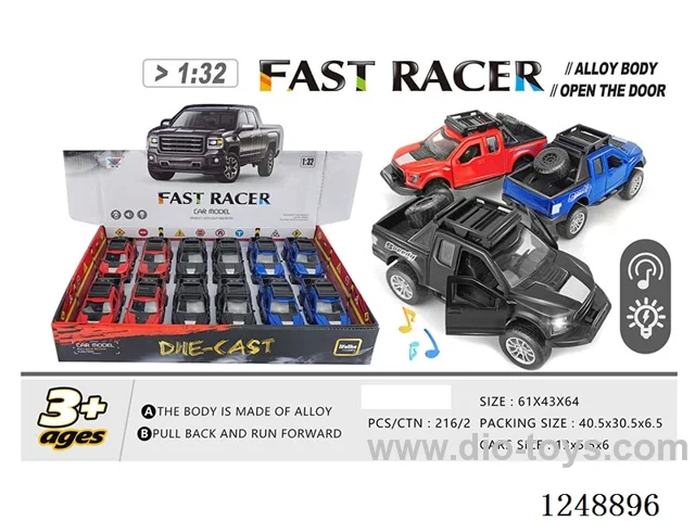 1:32 pull back alloy car W L/M 12PCS