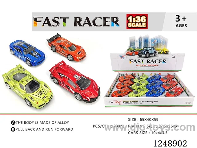 1:43 pull back alloy car 12PCS