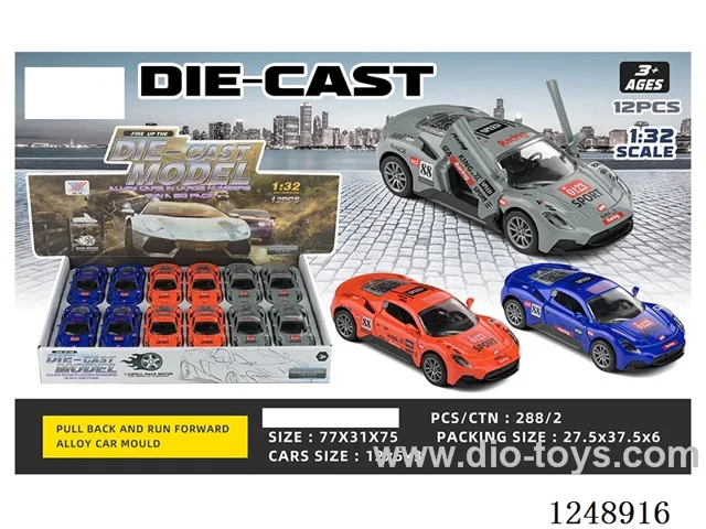 1:32 pull back alloy car 12PCS