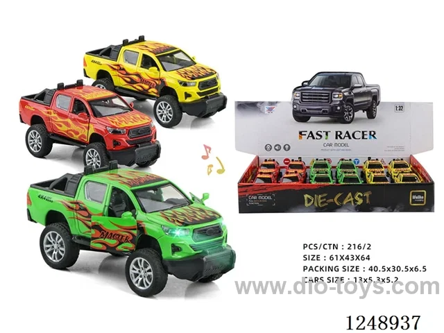 1:32 pull back alloy car W L/M included battery 12PCS