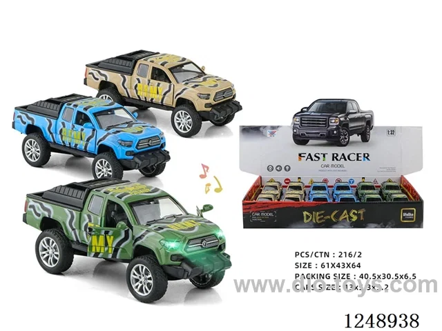 1:32 pull back alloy car W L/M included battery 12PCS