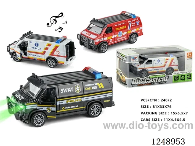 1:32 pull back alloy car W L/M included battery