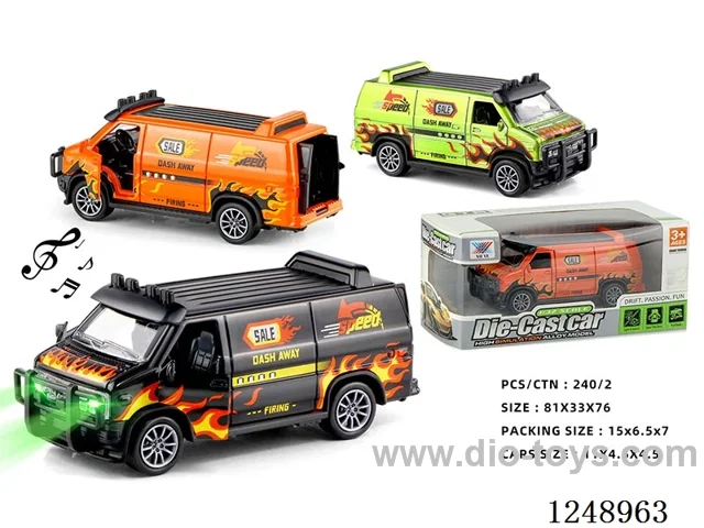 1:32 pull back alloy car W L/M included battery