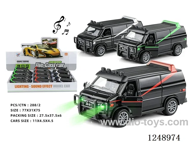 1:32 pull back alloy car W L/M included battery 12PCS