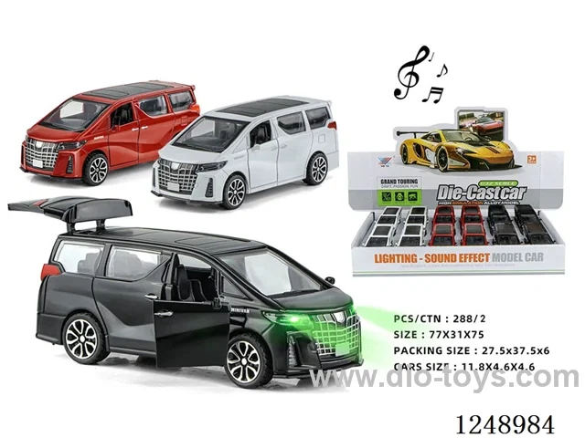 1:32 pull back alloy car W L/M included battery 12PCS