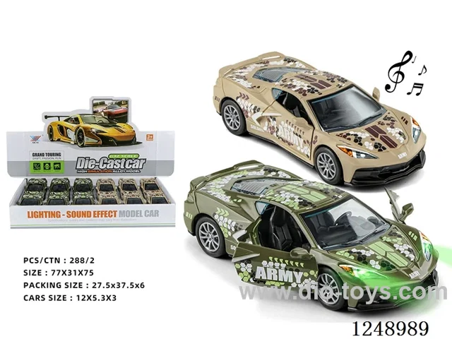 1:32 pull back alloy car W L/M included battery 12PCS