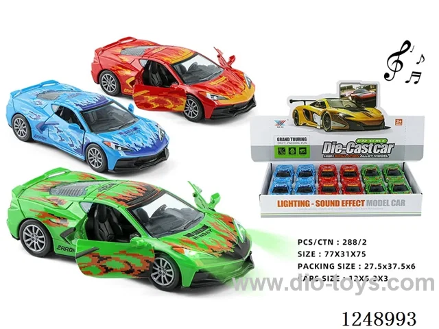 1:32 pull back alloy car W L/M included battery 12PCS