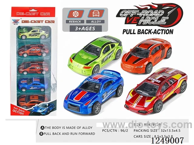 1:50 pull back alloy car 5PCS