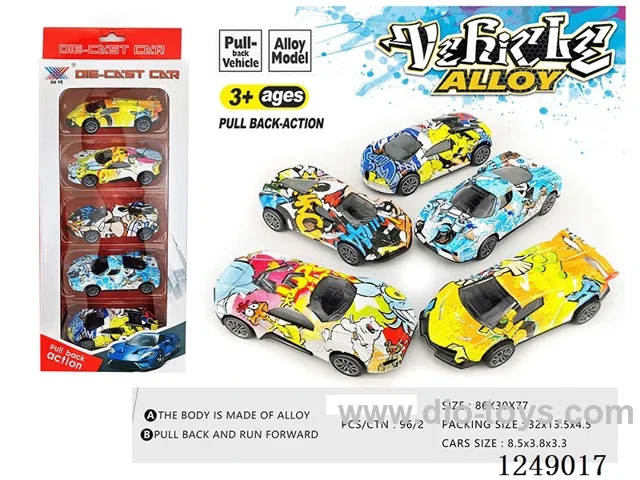 1:50 pull back alloy car 5PCS