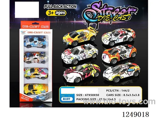 1:50 pull back alloy car 4PCS