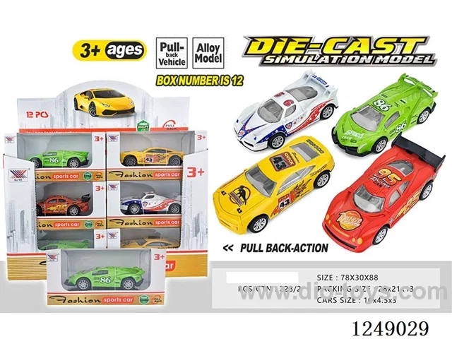 1:43 pull back alloy car 12PCS