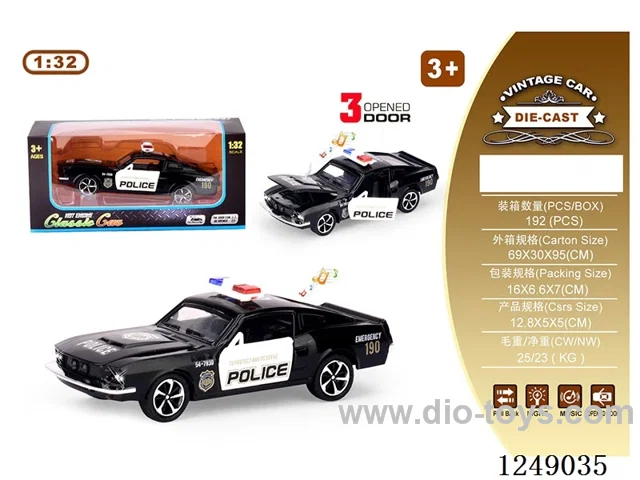 1:32 pull back alloy car W L/M included battery
