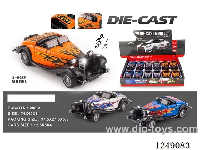 1：32 pull back alloy car W L/M 12PCS