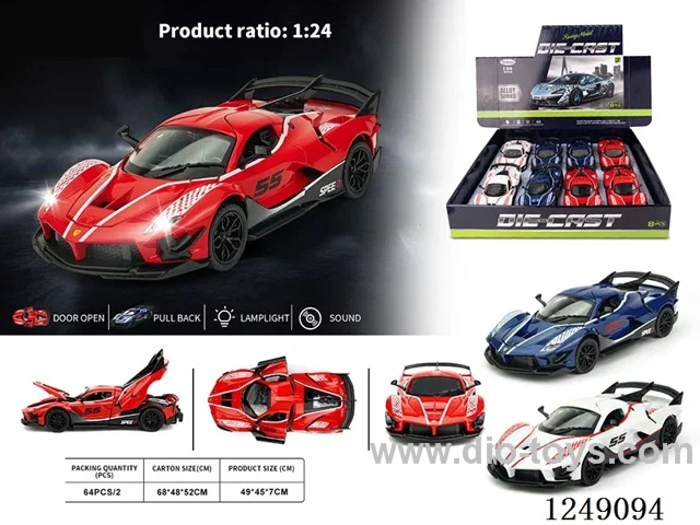 1：24 pull back alloy car W L/M