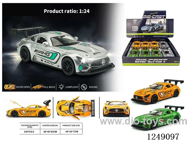 1：24 pull back alloy car W L/M