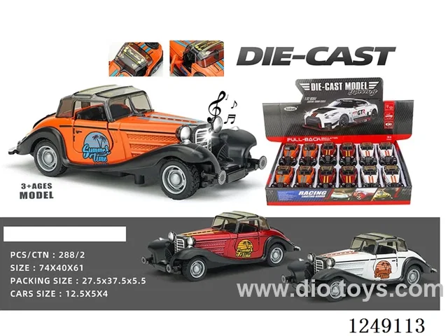 1：32 pull back alloy car W L/M 12PCS