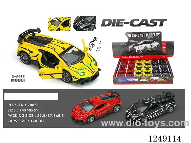 1：32 pull back alloy car W L/M 12PCS