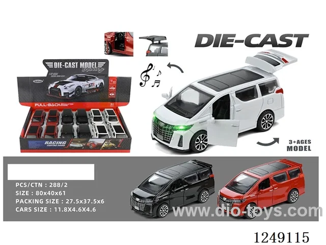 1：32 pull back alloy car W L/M 12PCS