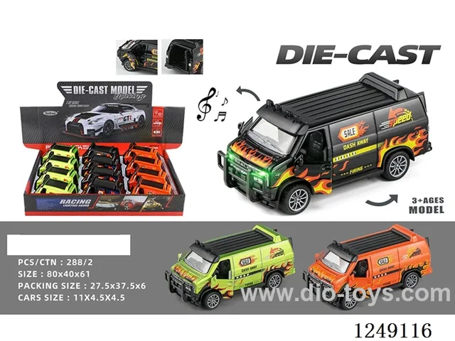1：32 pull back alloy car W L/M 12PCS