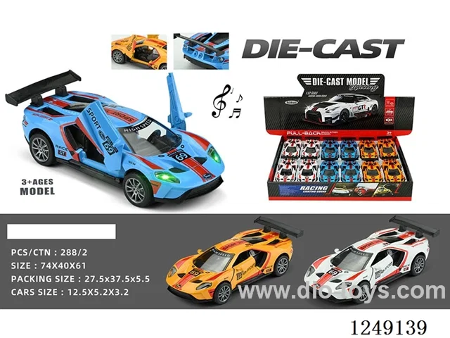 1：32 pull back alloy car W L/M 12PCS