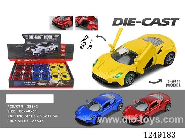 1：32 pull back alloy car W L/M 12PCS not included battery