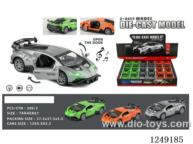 1：32 pull back alloy car W L/M 12PCS