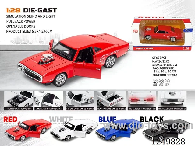 1:28 pull back alloy car