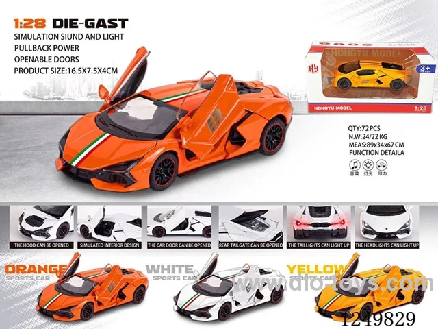 1:28 pull back alloy car