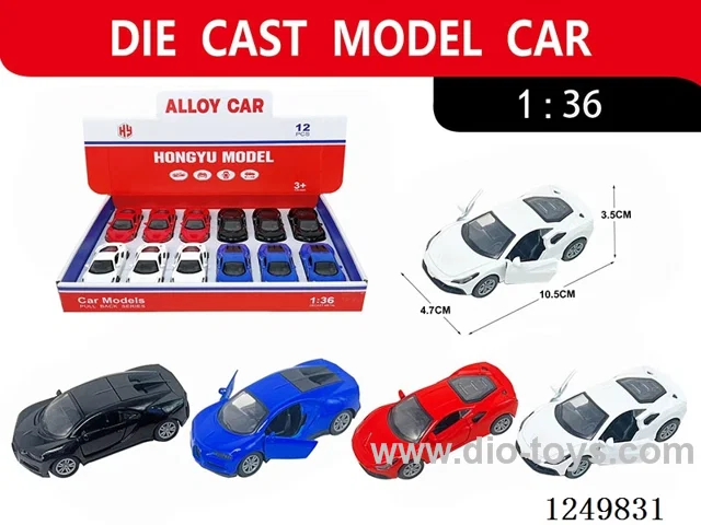 1:36 pull back alloy car 12PCS