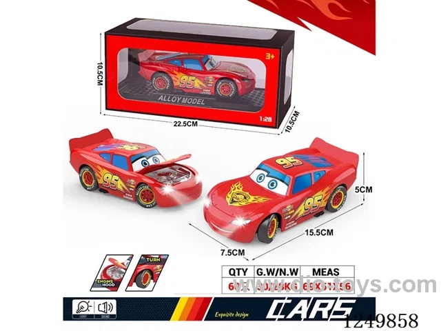 1:28 pull back alloy car