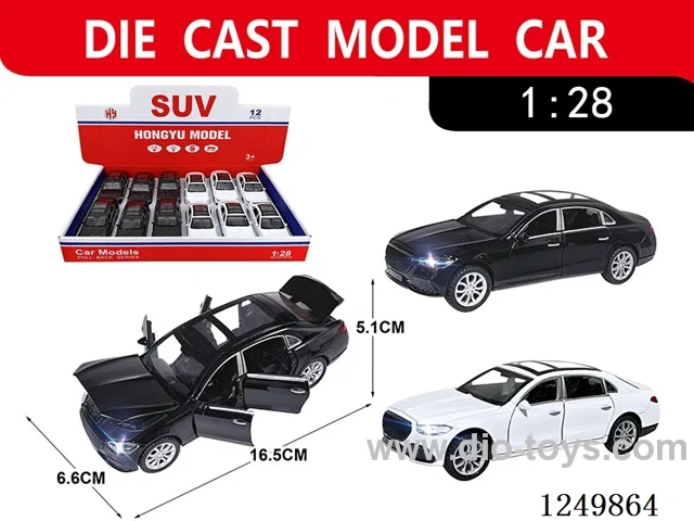 1:28 pull back alloy car 12PCS