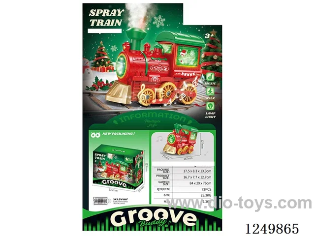 Electric Train with Spray Not Included Battery 2 Colours Mixed