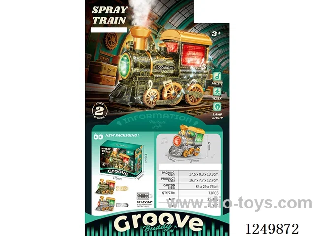Electric Train with Spray Not Included Battery 2 Colours Mixed