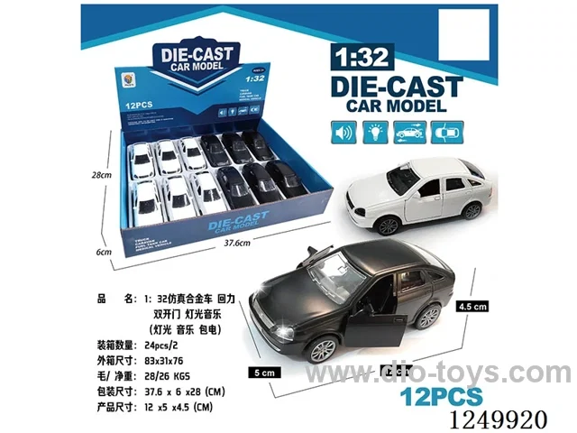 1:32 pull back alloy car W L/M 12PCS