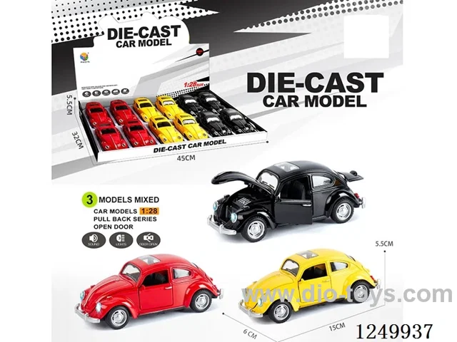 1:28 pull back alloy car W L/M 12PCS