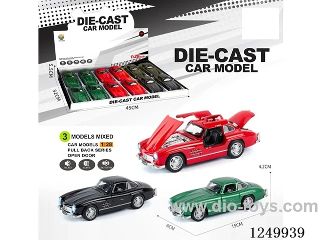 1:28 pull back alloy car W L/M 12PCS