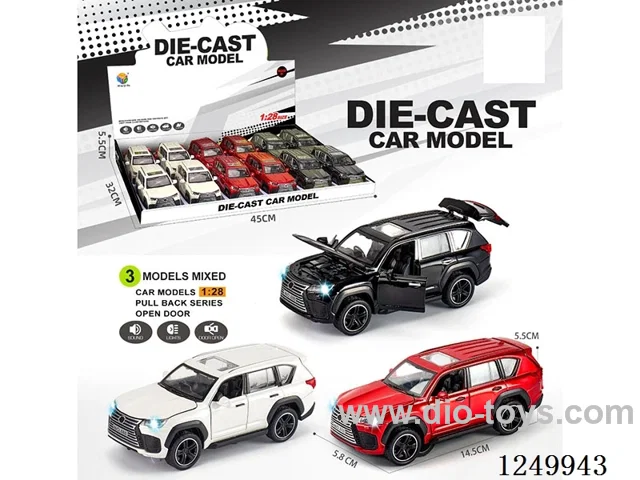 1:28 pull back alloy car W L/M 12PCS