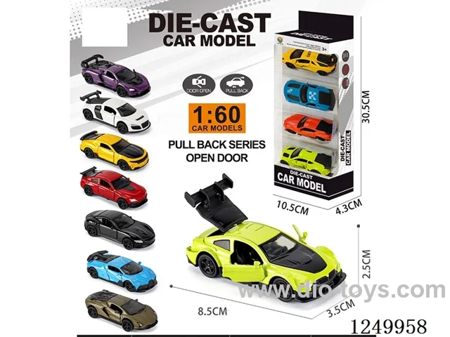 1:60 pull back alloy car 8 mixed