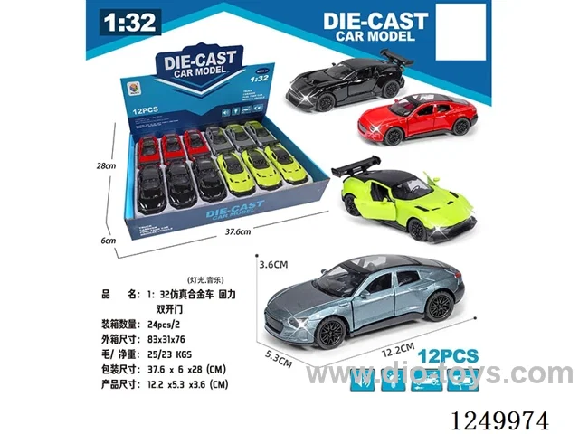 1:32 pull back alloy car W L/M 12PCS